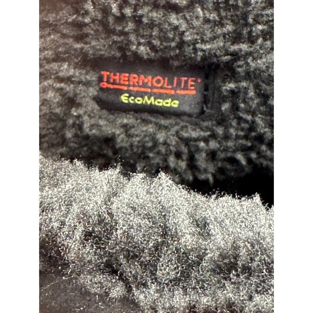 All in Motion Mens Black Winter Boots Thermolite EcoMade Faux Fur Lined‎ Size 9